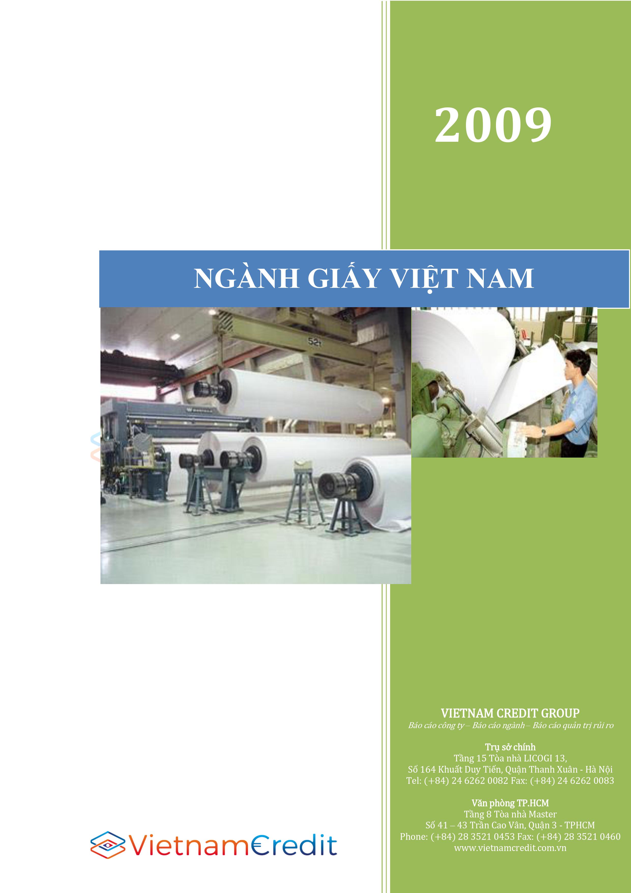 Báo cáo ngành Giấy và Bột giấy Việt Nam 2009