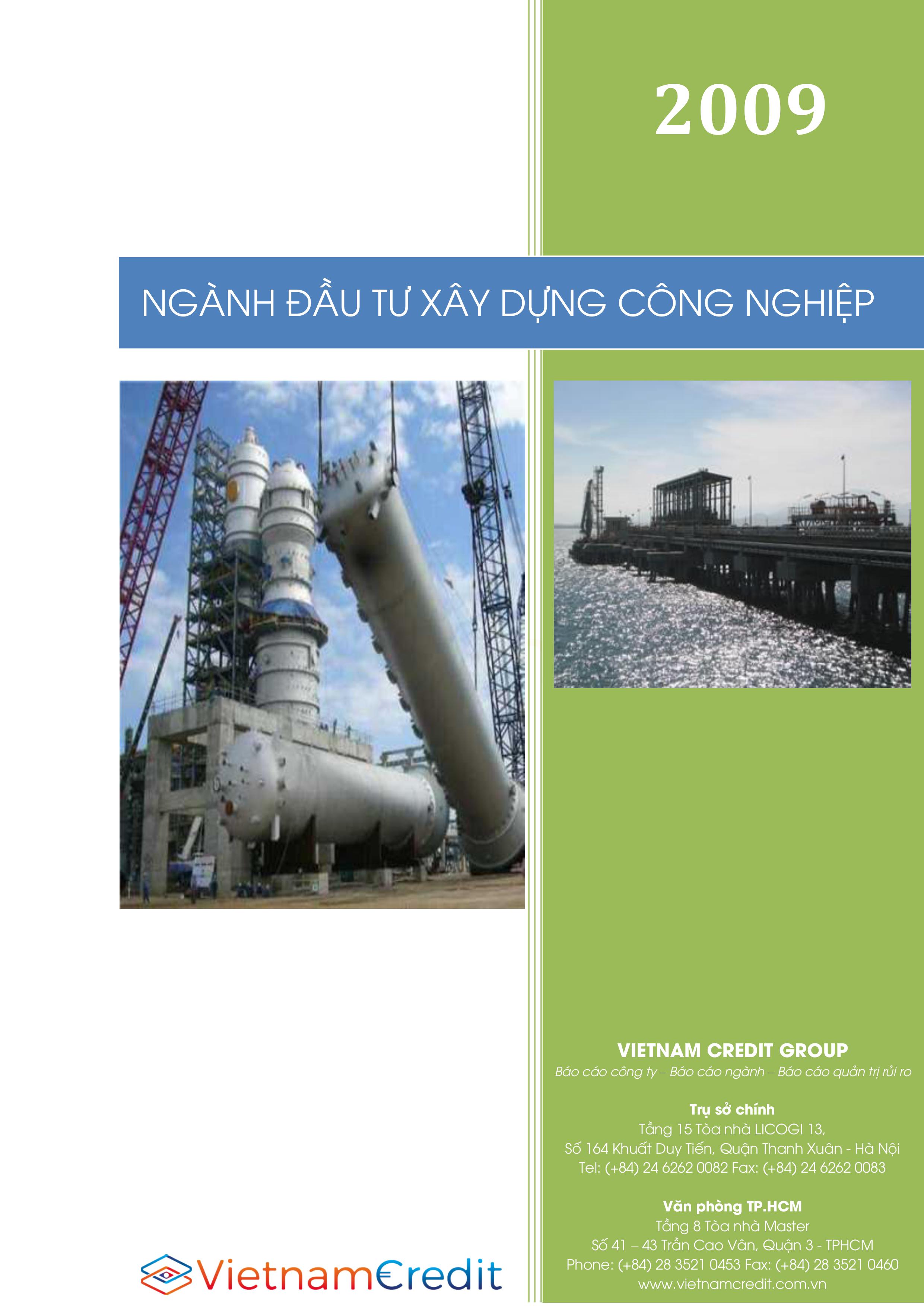 Báo cáo ngành Đầu tư xây dựng công nghiệp Việt Nam 2009