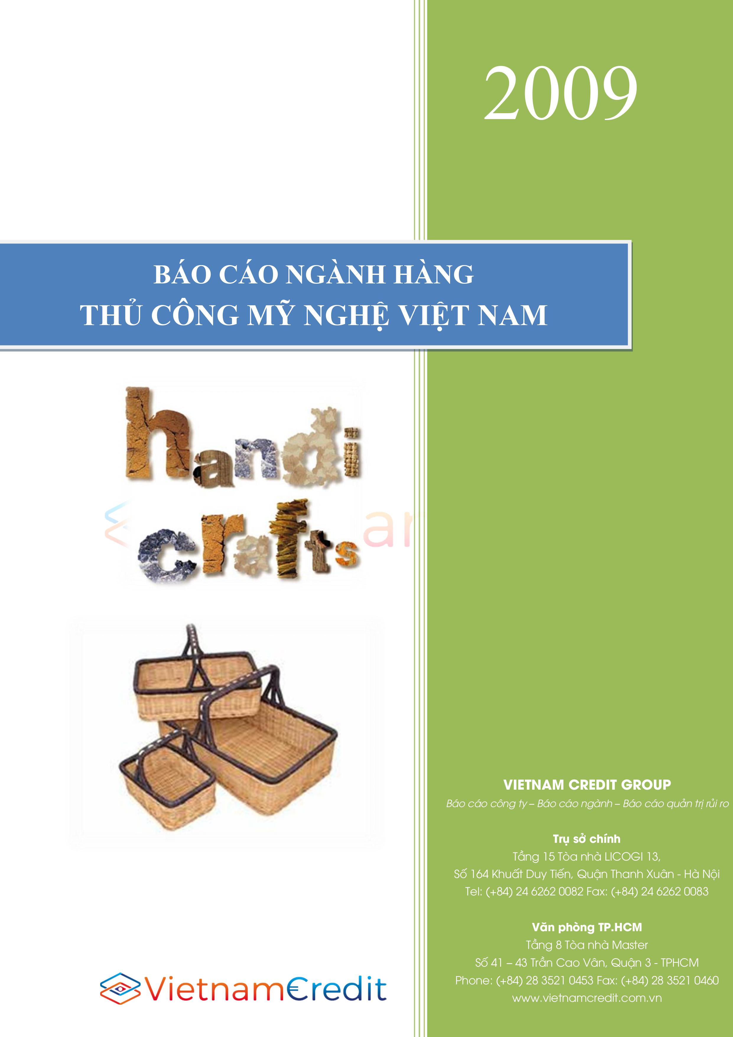 Báo cáo ngành Thủ công mỹ nghệ Việt Nam 2009