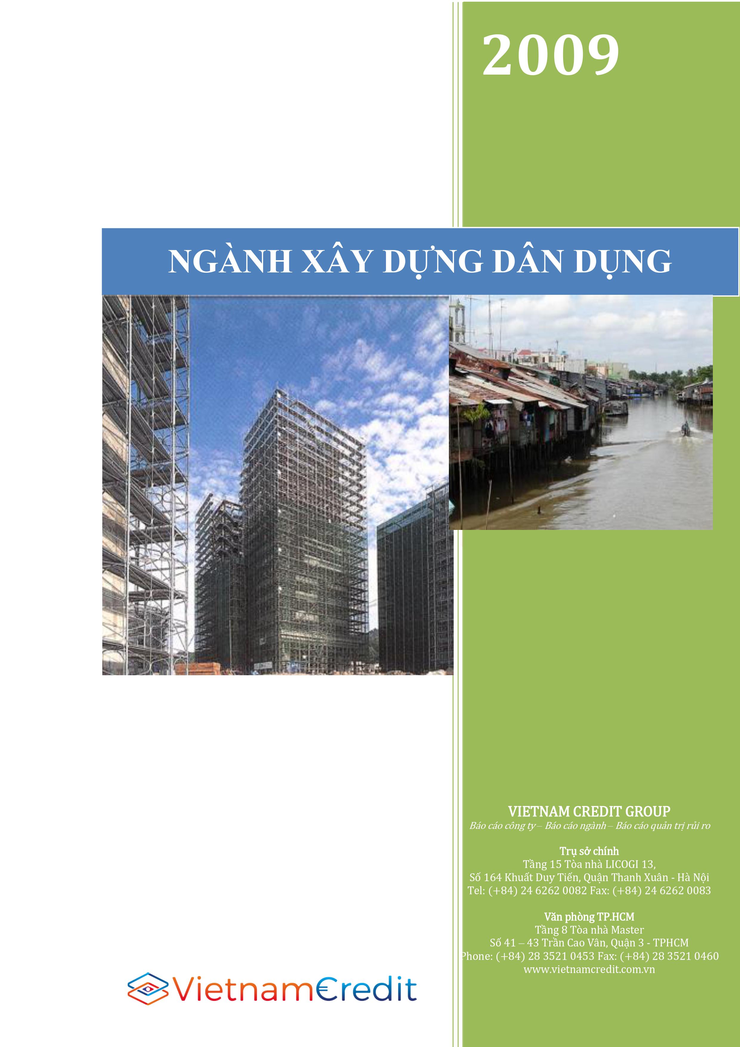 Báo cáo ngành Xây dựng dân dụng Việt Nam 2009