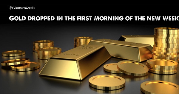 Gold dropped in the first morning of the new week