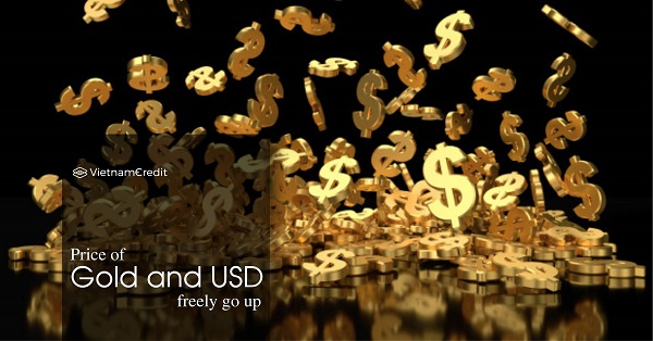 Price of gold and USD freely go up