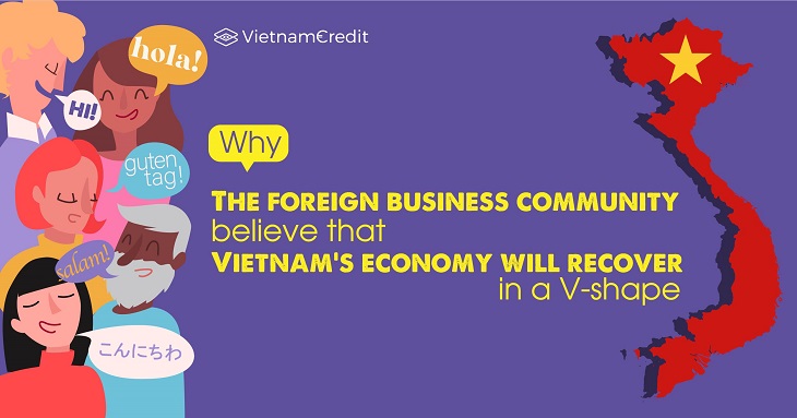 Why the foreign business community believe that Vietnam's economy will recover in a V-shape