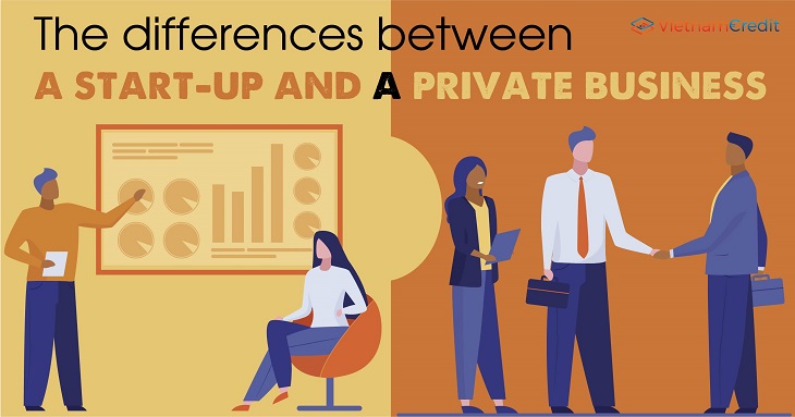 The differences between a start-up and a private business