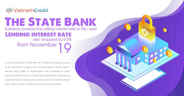 The State Bank suddenly lowered the ceiling interest rate to 5% / year, lending interest rate also dropped by 0.5% from November 19.