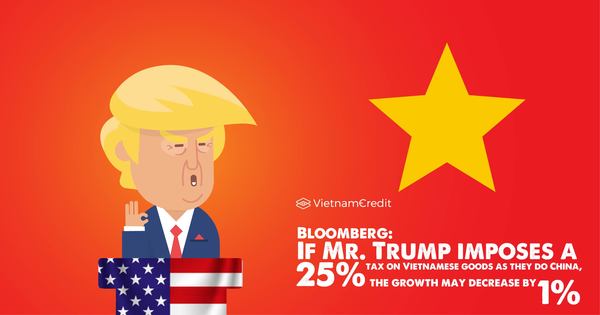 Bloomberg: If Mr. Trump imposes a 25% tax on Vietnamese goods as they do China, the growth may decrease by 1%.