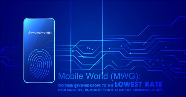 Mobile World MWG: October revenue drops to the lowest rate ever since Tet, 10-month Profit after tax increases by 35%