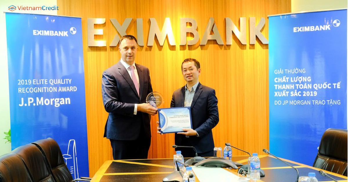 JP Morgan Bank awards the excellent international payment award to Eximbank