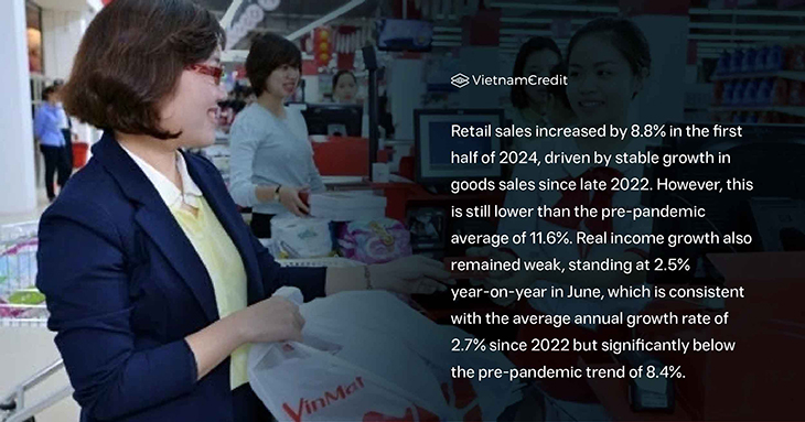 retail sales increase in Vietnam